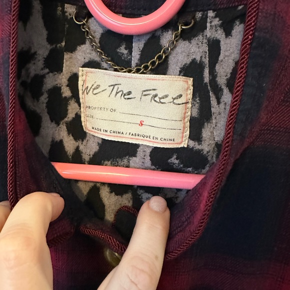 We The Free Red and Black Plaid Long Coat - Picture 7 of 10